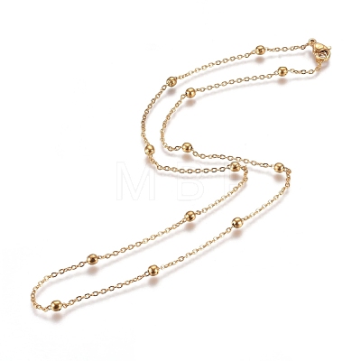 304 Stainless Steel Cable Chain Necklaces NJEW-L159-08B-G-1
