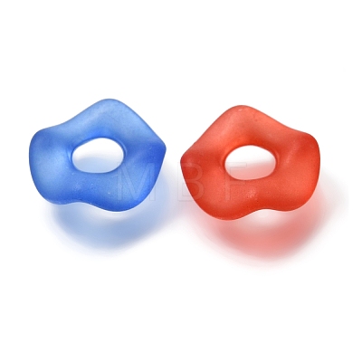 Frosted Transparent Acrylic European Beads AC-CBA9284-05-1