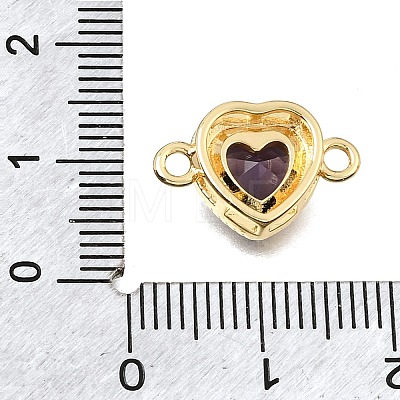 Brass Glass Connector Charms KK-E802-26-1