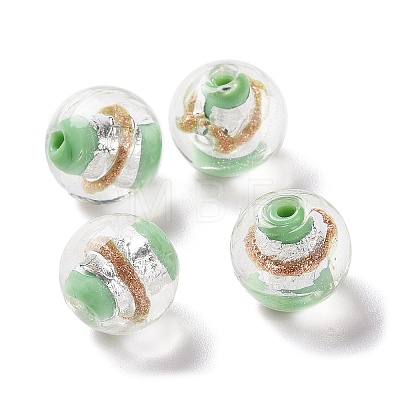 Handmade Silver Foil Lampwork Beads GLAA-Z001-05G-1
