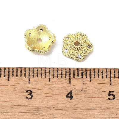 Rack Plating Brass Beads Caps KK-B088-04B-G-1