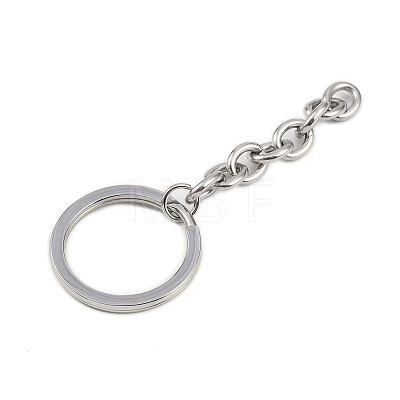 Polishing 304 Stainless Steel Split Key Rings STAS-H558-45P-1-1