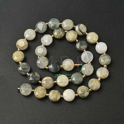 Natural Green Rutilated Quartz Beads Strands G-C116-A145-01-1