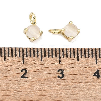Brass Cat Eye Pendants KK-C251-09A-G01-1