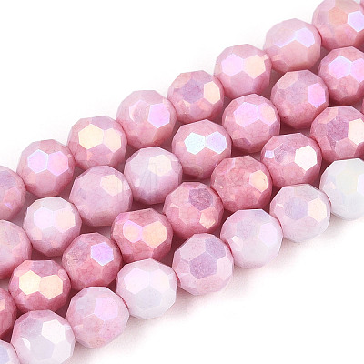 Anti-Tarnish Electroplate Glass Beads Strands EGLA-T021-6mm-15-04-1