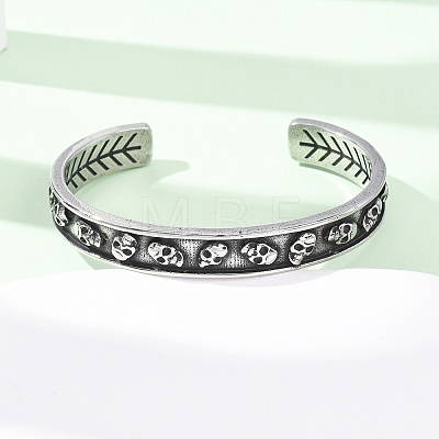 316 Surgical Stainless Steel Cuff Bangles BJEW-C142-01D-AS-1