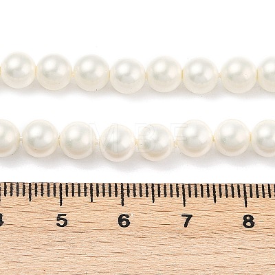 Round Shell Pearl Beads Strands BSHE-XCP0001-40B-1