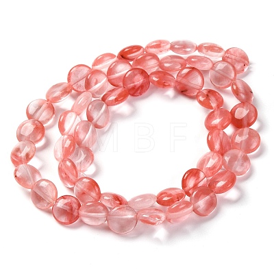 Cherry Quartz Glass Beads Strands G-T047-A11-01-1