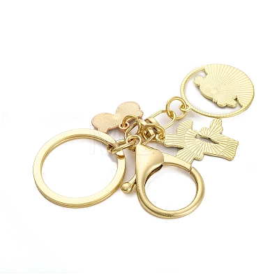 Rack Plating Panda Zinc Alloy Enamel Pendant Keychain KEYC-G064-01B-1