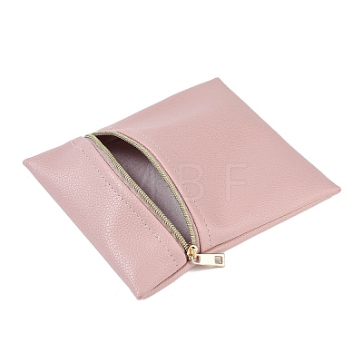 Imitation Leather Jewelry Storage Zipper Bags ABAG-G016-01D-03-1