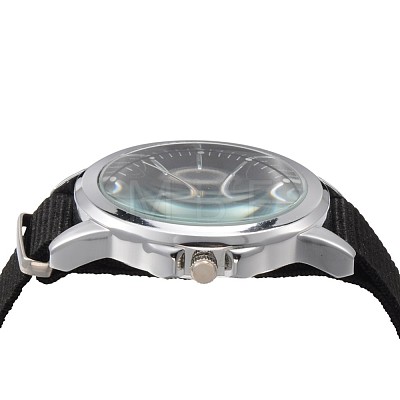 Unisex Stainless Steel Braided Nylon Rope Quartz Wrist Watches WACH-N033-07B-1