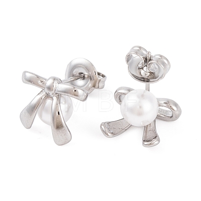 304 Stainless Steel Stud Earrings for Women EJEW-A049-19P-1