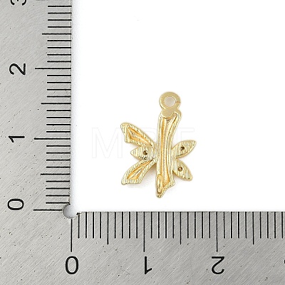 Brass Crystal Rhinestone Letter Links Connector Charms KK-S395-06G-K-1