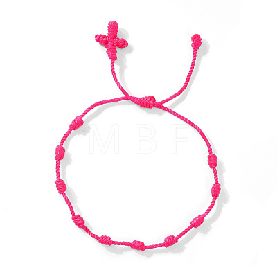 Bohemian Knotted Braided Nylon Cord Bracelets UQ5107-2-1