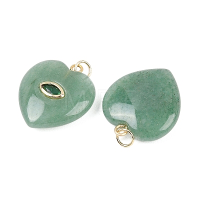 Natural Green Aventurine Pendants G-Z134-04B-1
