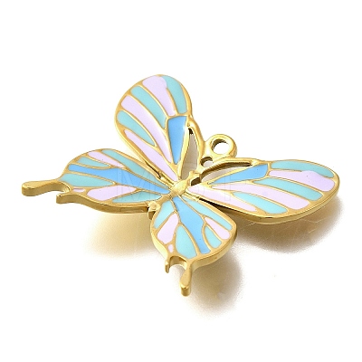 Brass Enamel Pendants STAS-Q347-11G-1-1