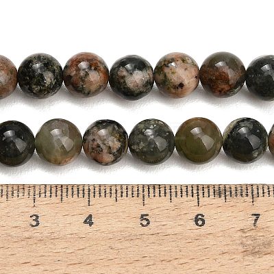 Natural Green Rutilated Quartz Beads Strands G-G475-A02-8mm-1