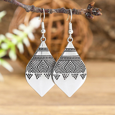 Zinc Alloy Dangle Earrings FS-WG945BB-07-1