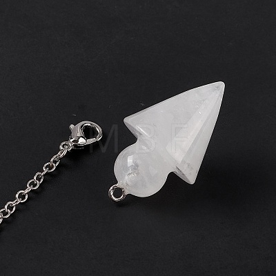 Natural Quartz Crystal Cone Dowsing Pendulum Pendants G-G983-04P-09-1