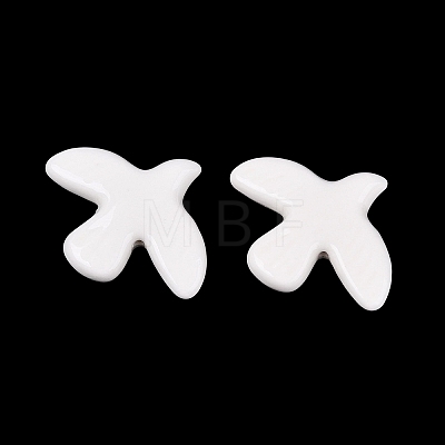 Peace Dove Shape Glazed Porcelain Beads PORC-Q006-01-1