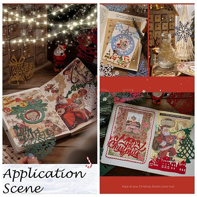 10 Pcs Christmas Theme Scrapbook Paper Set DIY-Z032-03A-1