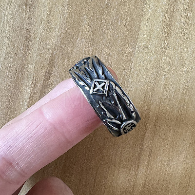304 Stainless Steel Finger Rings for Men FS-WG30DC8-05-1