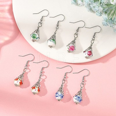304 Stainless Steel Dangle Earrings PR-EJEW-JE07485-1
