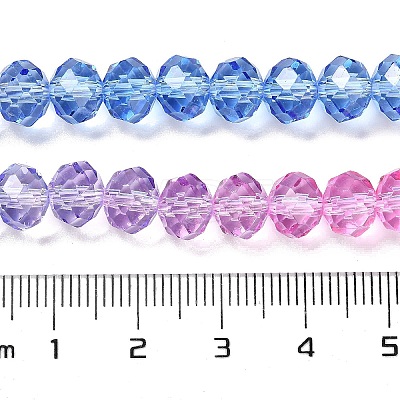 Transparent Painted Glass Beads Strands DGLA-A034-T8mm-A08-1