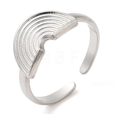 304 Stainless Steel Open Cuff Rings RJEW-K245-81P-1