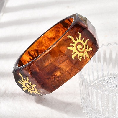 Resin Bangles for Women BJEW-B167-01A-1