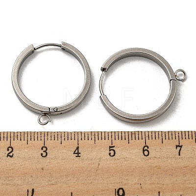 201 Stainless Steel Huggie Hoop Earrings Findings STAS-A167-01Q-P-1