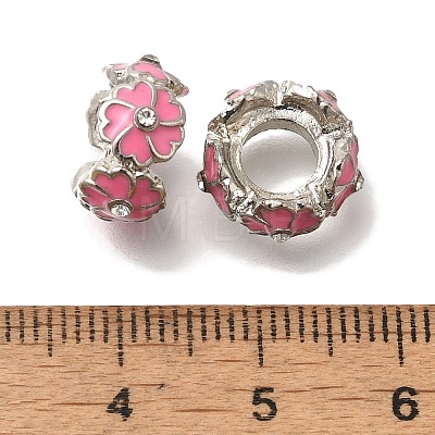 Rack Plating Alloy Enamel European Beads FIND-H005-26P-02-1