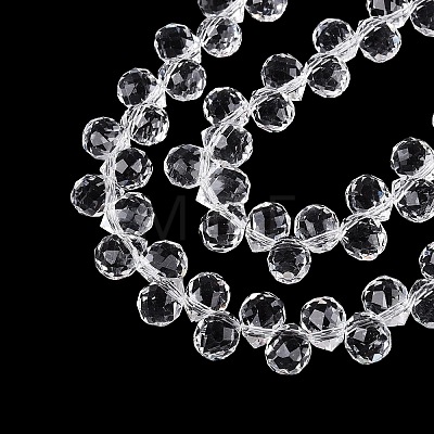 Transparent Glass Beads Strands GLAA-Q116-01A-B01-1