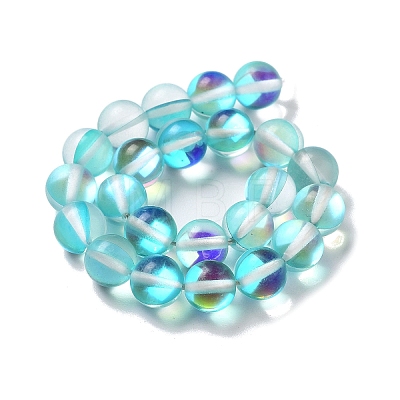 Synthetic Moonstone Beads Strands G-P528-J02-17-1