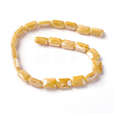 Electroplate Glass Beads Strands X-EGLA-J108A-E23-1