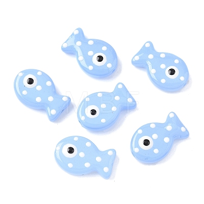 Painted Glass Beads Enamel Beads X-LAMP-D303-04F-1