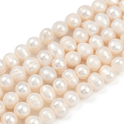 Natural Cultured Freshwater Pearl Beads Strands PEAR-I007-07X-08D-1