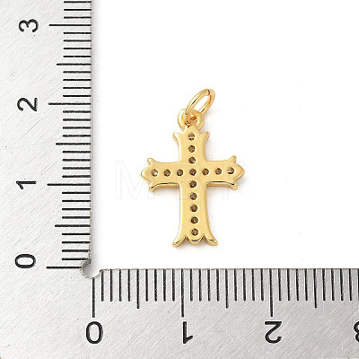 Brass Micro Pave Cubic Zirconia Pendants KK-U053-02G-02-1