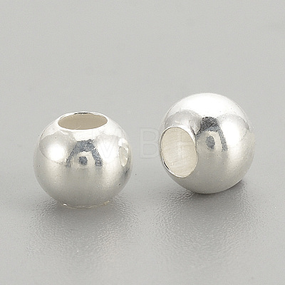 925 Sterling Silver Beads STER-S002-12-4mm-1