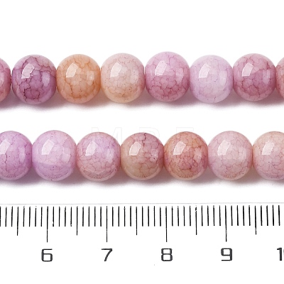 Ombre Effect Dyed Glass Beads Strands GLAA-T031-01O-10-1