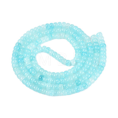 Ombre Effect Dyed Glass Beads Strands GLAA-Q106-05A-A07-1