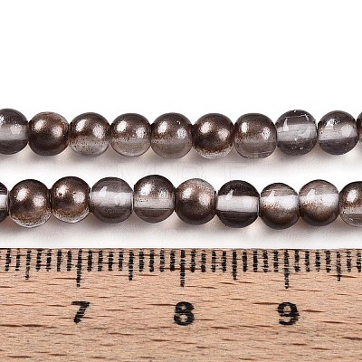 Baking Paint Transparent Glass Beads Strands DGLA-N011-4mm-09-1