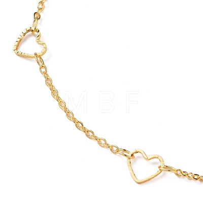 Brass Cable Chain Anklets AJEW-AN00331-1