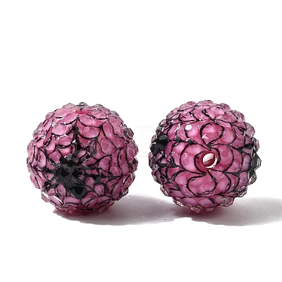 Opaque Acrylic & Transparent Resin Rhinestone Beads OACR-G062-01B-1