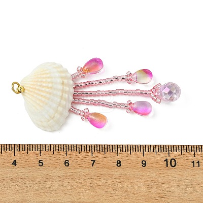 Natural Shell Big Pendants PALLOY-MZ01363-02-1