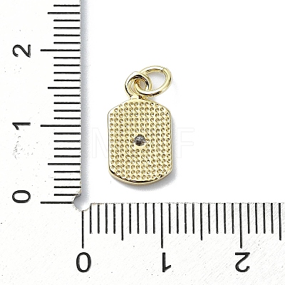 Star Theme Brass Micro Pave Clear Cubic Zirconia Pendants KK-H475-52G-03-1