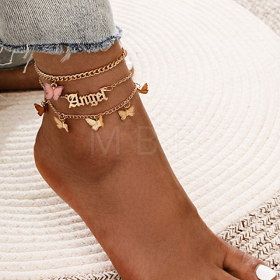 3Pcs Alloy Anklets WGF6F4F-01-1