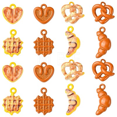 40Pcs 8 Styles Baking Paint Alloy Charms ENAM-CJ0007-06-1