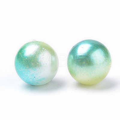 Rainbow Acrylic Imitation Pearl Beads OACR-R065-10mm-03-1
