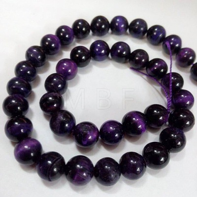 Natural Tiger Eye Beads Strands G-G544-6mm-05-1